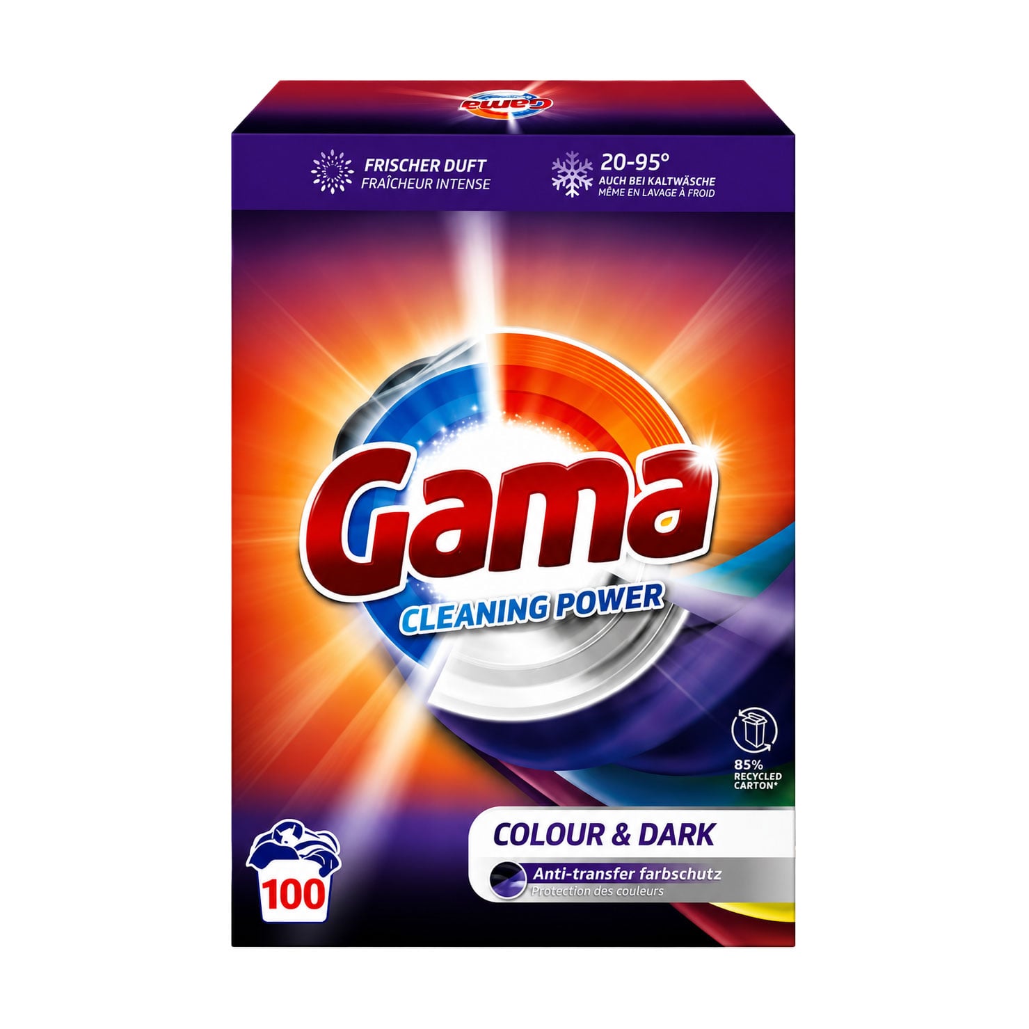 Пральний порошок Gama Color &amp; Dark, 100 циклів прання, 6 кг