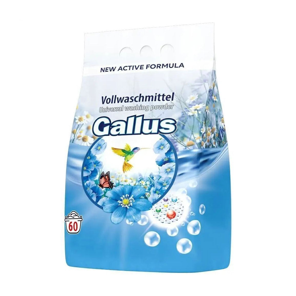 Пральний порошок-концентрат Gallus Universal універсальний, 60 циклів прання, 3.9 кг